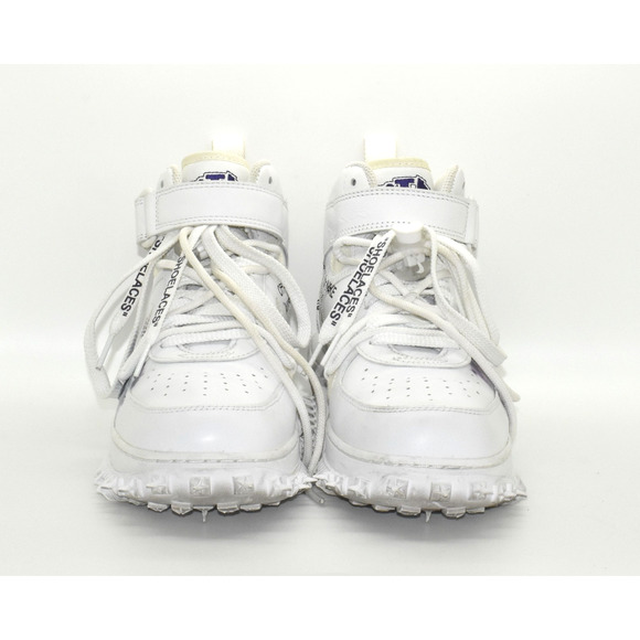C6 Auth NIKE AIR FORCE 1 Mid X OFF-WHITE Graffiti Spikes Shoes DR0500-100 Size 8 main image 5